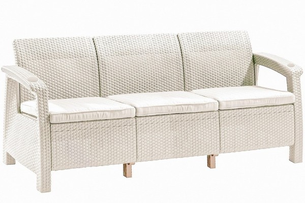 Трёхместный диван  Yalta Sofa 3 Seat белый купить в Артеме