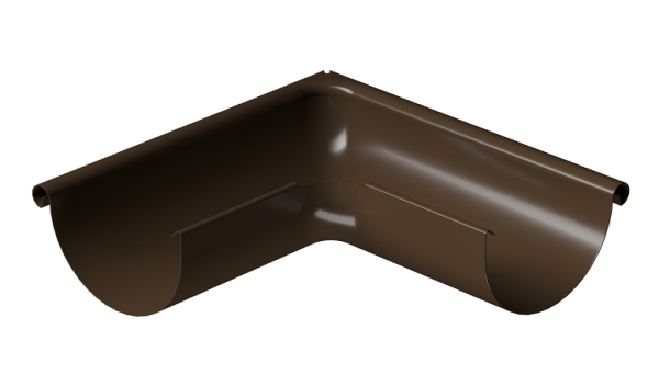 Угол внешний 90° D125 Döcke STAL PREMIUM Каштан, (RAL 8017) купить в Артеме
