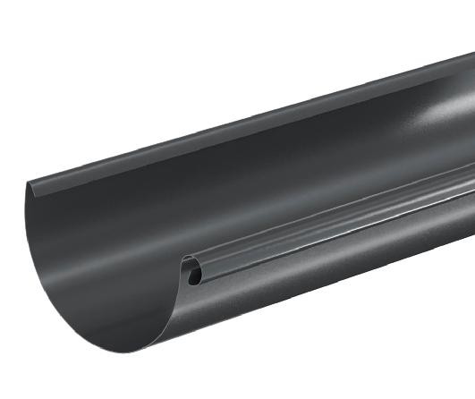 Водосток Aquasistem, система 125x90 - Водосточный желоб 3.00м RAL 7024 Тёмно-серый купить в Артеме