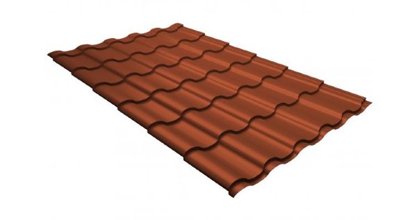 Металлочерепица кредо GL 0,5 GreenСoat Pural RR 750 кирпично-красный (RAL 8004 терракота) купить в Артеме
