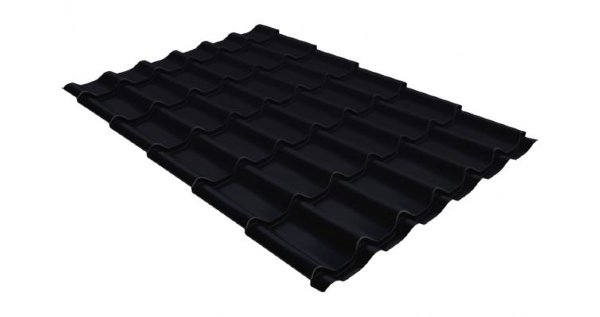Металлочерепица классик GL 0,5 Velur20 RAL 9005 черный купить в Артеме