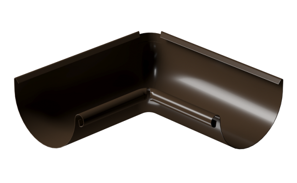 Угол внутренний 90° D125 Döcke STAL PREMIUM Каштан, (RAL 8017) купить в Артеме