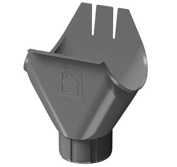 Воронка желоба D125 Döcke STAL PREMIUM Графит, (RAL 7024) купить в Артеме