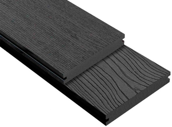 Террасная доска ДПК Outdoor 3D полнотелая STORM/OCEAN BLACK черная купить в Артеме