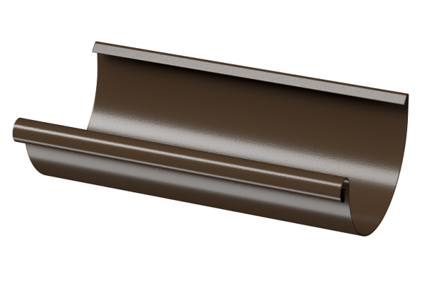 Желоб полукруглый D125 3 м Döcke STAL PREMIUM Каштан, (RAL 8017) купить в Артеме