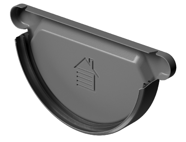 Заглушка желоба D125 Döcke STAL PREMIUM Графит, (RAL 7024) купить в Артеме