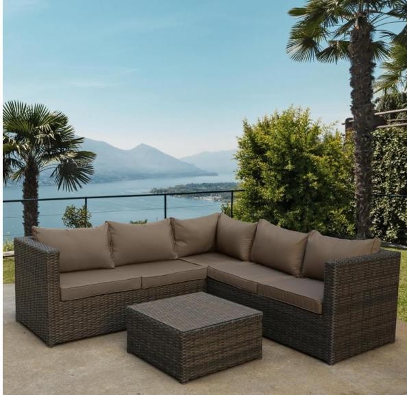 Комплект мебели AFINA плетеной из иск. ротанга YR825A Brown/Beige купить в Артеме