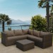 Комплект мебели AFINA плетеной из иск. ротанга YR825A Brown/Beige купить в Артеме