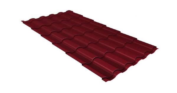Металлочерепица кредо 0,5 Satin RAL 3005 красное вино купить в Артеме