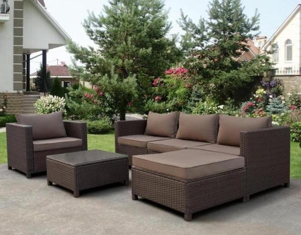 Комплект мебели AFINA плетеной из иск. ротанга YR821A Brown/Beige купить в Артеме