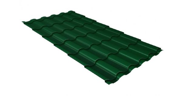 Металлочерепица кредо 0,5 Satin RAL 6005 зеленый мох купить в Артеме