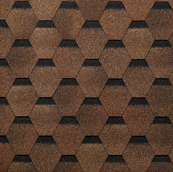 Гибкая черепица EURASIA Docke, Коллекция ШЕСТИГРАННИК Светло-коричневый купить в Артеме