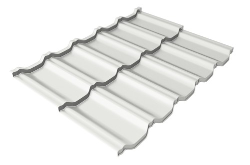 Металлочерепица модульная Квинта Uno Grand Line c 3D резом 0,5 Satin RAL 9003 сигнальный белый купить в Артеме