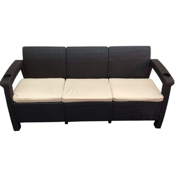Трёхместный диван  Yalta Sofa 3 Seat венге купить в Артеме