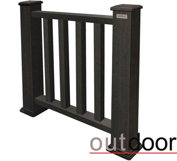 Ограждение из ДПК Outdoor Классик 3D STORM чёрный купить в Артеме