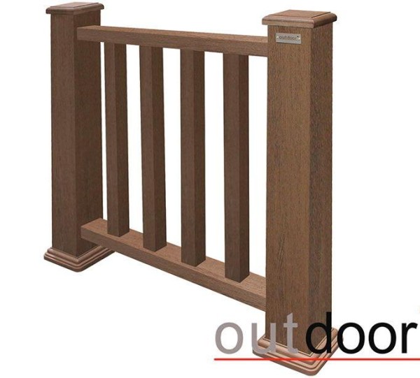 Ограждение из ДПК Outdoor Классик 3D STORM коричневый микс купить в Артеме