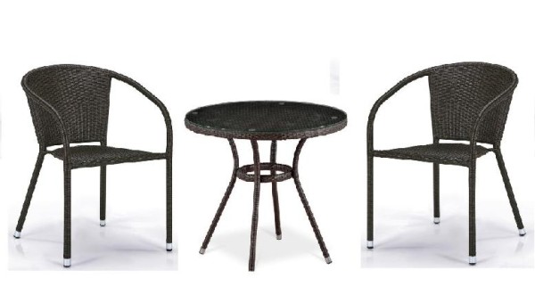 Комплект плетеной мебели AFINA из иск. ротанга Асоль-7 T282ANT/Y137C-W53 Brown 2Pcs купить в Артеме