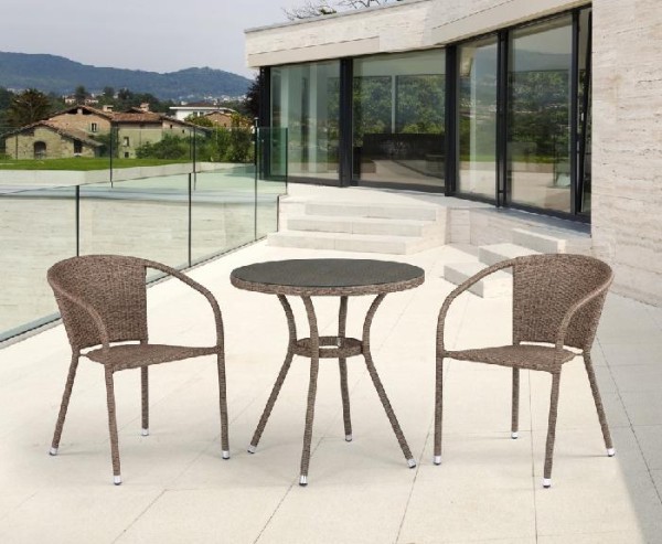 Комплект плетеной мебели AFINA из иск. ротанга T282ANT/Y137C-W56 Light Brown 2Pcs купить в Артеме