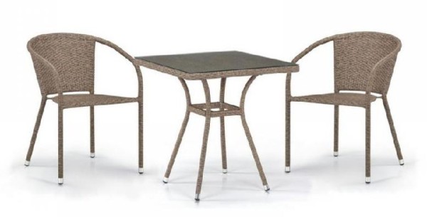 Комплект плетеной мебели AFINA из иск. ротанга T282BNT/Y137C-W56 Light Brown 2Pcs купить в Артеме
