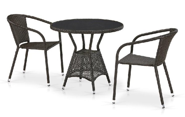 Комплект плетеной мебели AFINA из иск. ротанга T707ANS/Y137C-W53 Brown 2Pcs купить в Артеме