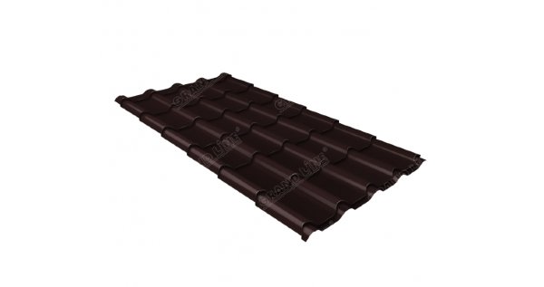 Металлочерепица камея 0,5 Satin RAL 8017 шоколад купить в Артеме