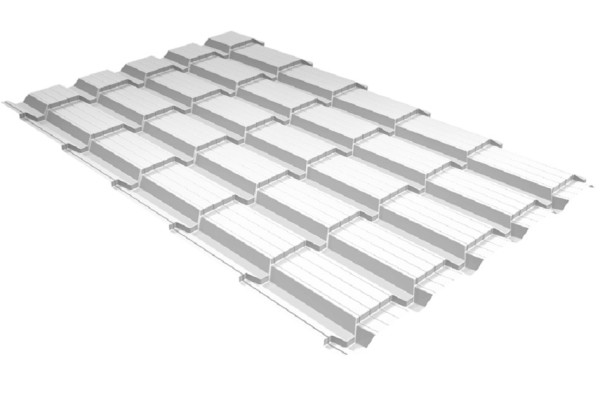 Металлочерепица GL квадро профи 0,5 Satin RAL 9003 сигнальный белый купить в Артеме