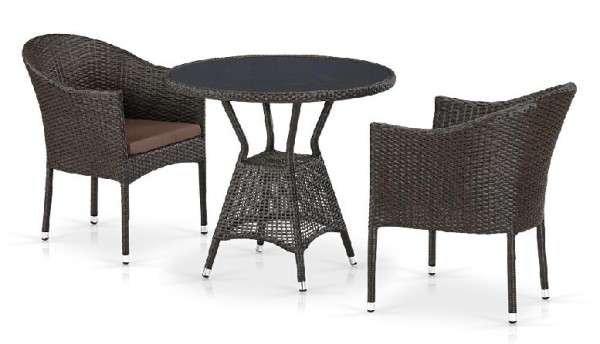 Комплект плетеной мебели AFINA из иск. ротанга T707ANS/Y350-W53 Brown 2Pcs купить в Артеме