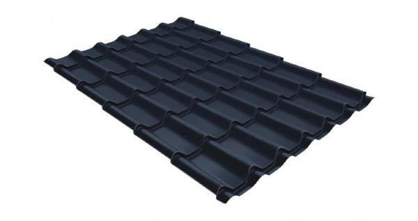 Металлочерепица классик 0,5 Satin RAL 7024 мокрый асфальт купить в Артеме