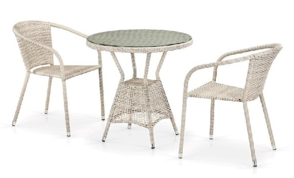 Комплект плетеной мебели AFINA из иск. ротанга T705ANT/Y137C-W85 Latte 2Pcs купить в Артеме
