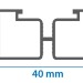 Лага алюминиевая KRONEX 40x15x3000 мм опорная Slim купить в Артеме