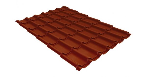 Металлочерепица классик 0,5 Satin RAL 8004 терракота купить в Артеме