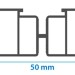 Лага алюминиевая KRONEX 50x25x3000 мм несущая купить в Артеме