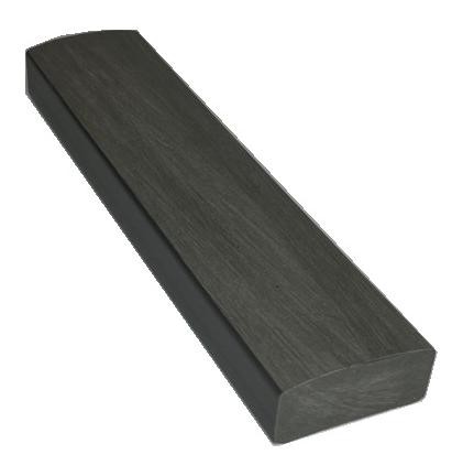 Лавочный брус Ecodecking Некст полнотелый брашированный 70х35 графит купить в Артеме