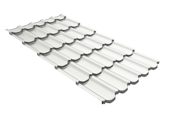 Металлочерепица квинта плюс с 3D резом 0,5 Satin RAL 9003 сигнальный белый купить в Артеме