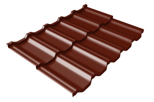 Металлочерепица модульная Квинта Uno Grand Line c 3D резом 0,5 Satin RAL 3005 красное вино купить в Артеме