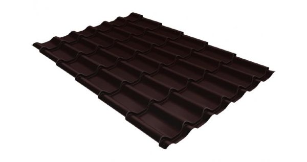Металлочерепица классик 0,5 Satin RAL 8017 шоколад купить в Артеме