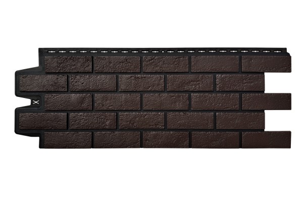 ФП Grand Line состаренный кирпич премиум Шоколадный (шов RAL 9005) купить в Артеме