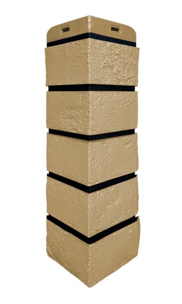 Угол Grand Line состаренный кирпич премиум Песочный (шов RAL 9005) купить в Артеме